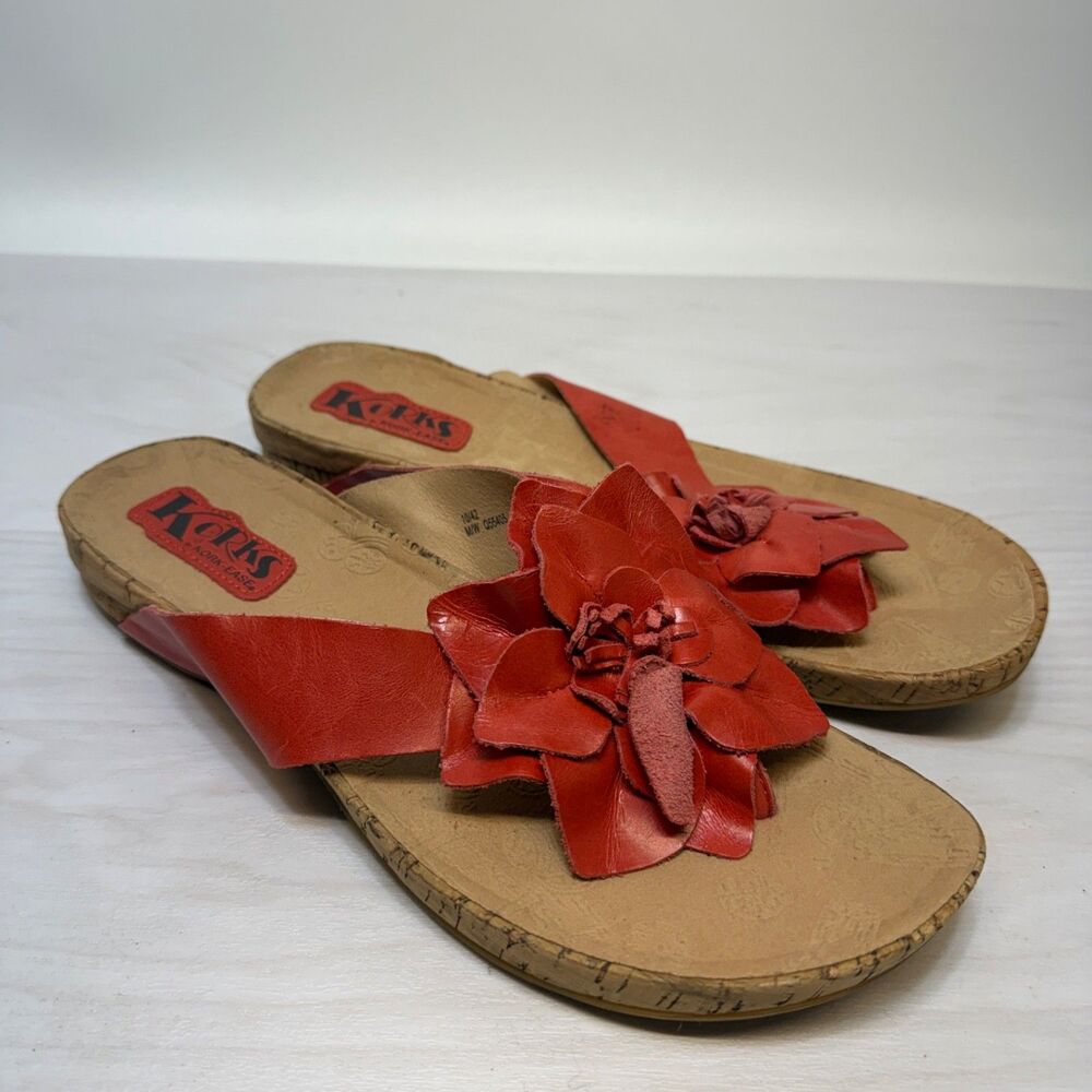 Kork by Kork-ease Rare Flower sandal coral color comfort Women's Size 10 42